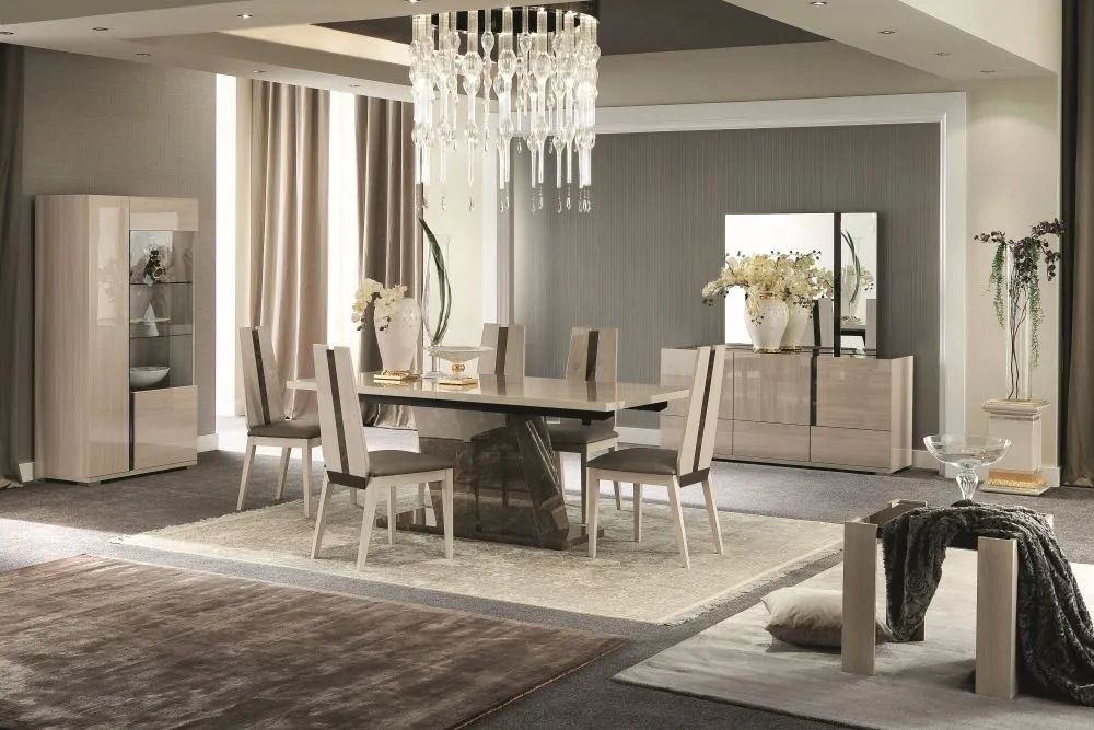 Cream High Gloss Dining Table